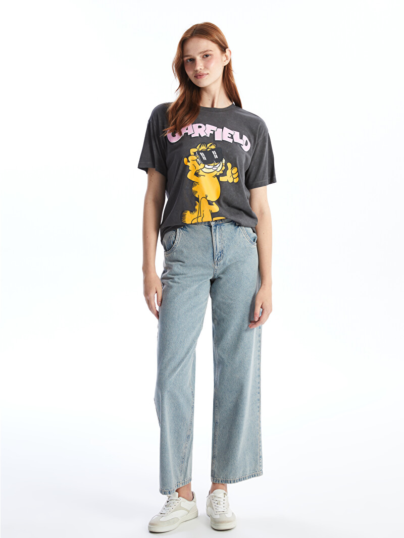 XSIDE Crew Neck Garfield Printed Women's T-Shirt - W4EQ88Z8-RFL