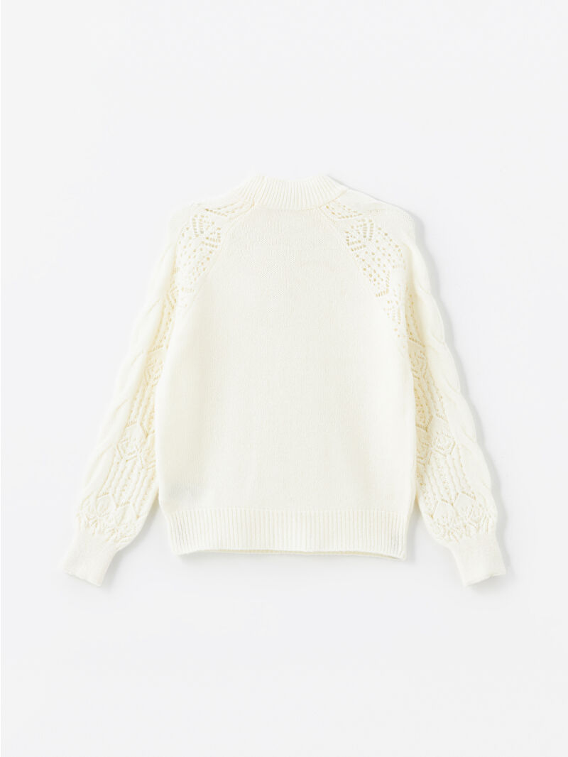 LCW Vision Mock Turtleneck Hole-Knitted Women's Knitwear Sweater