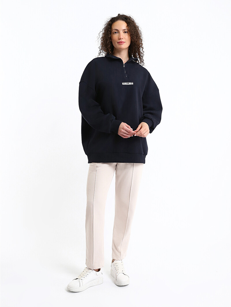 LCW Vision Funnel Neck Women's Sweatshirt - W4H477Z8-HRZ | LC Waikiki