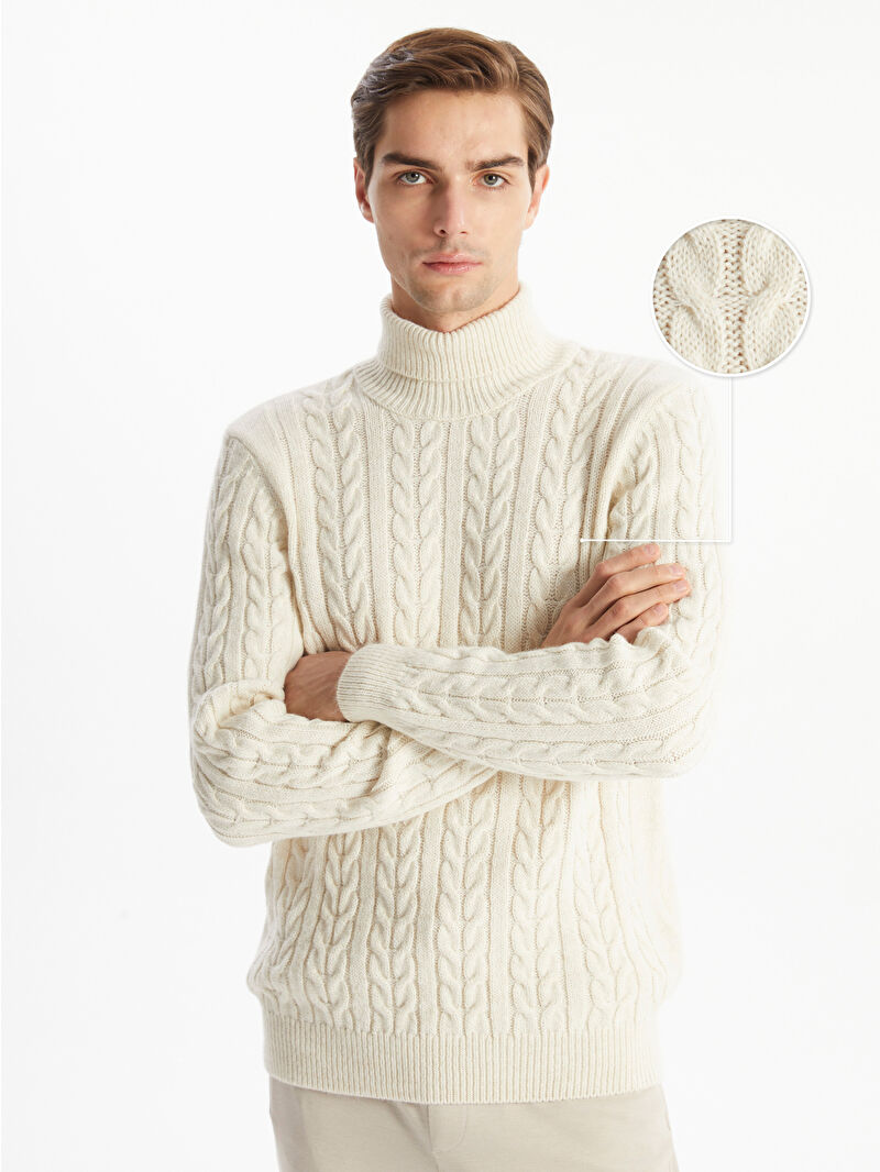 LCW Vision Turtleneck Long Sleeve Men's Knitwear Sweater