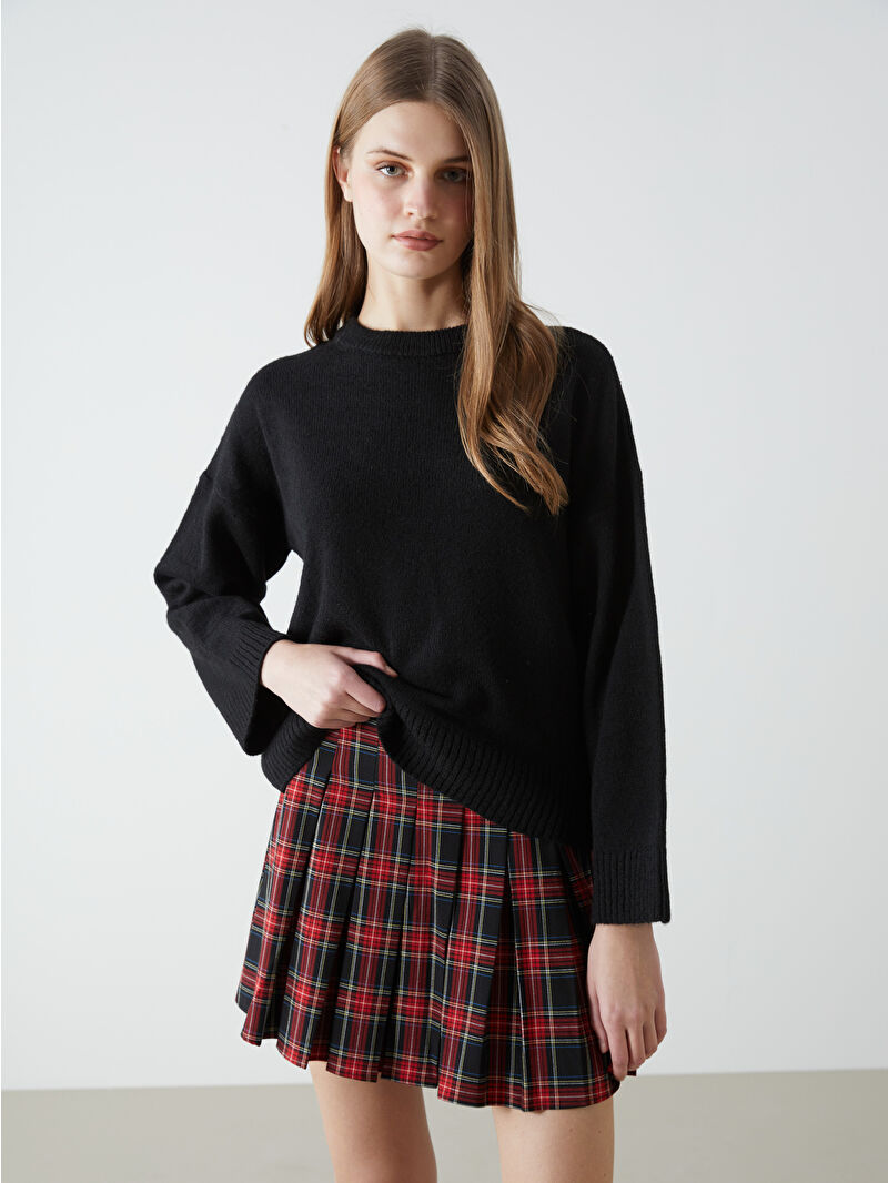 VikkeブラックXL LCWAIKIKI Classic Siyah Hakim Yaka Kadın Gömlek Tunik - S5HE53Z8