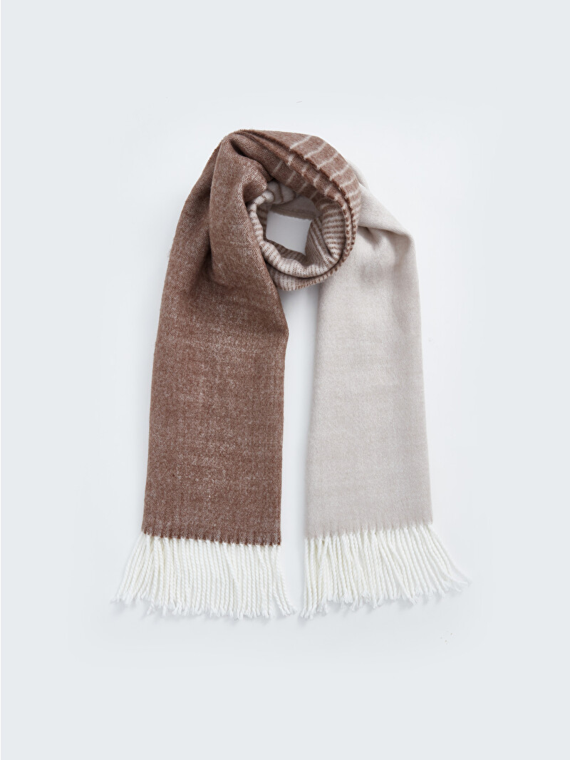 LCW ACCESSORIES Striped Tasseled Women's Scarf - W5FH84Z8-L9M - LC
