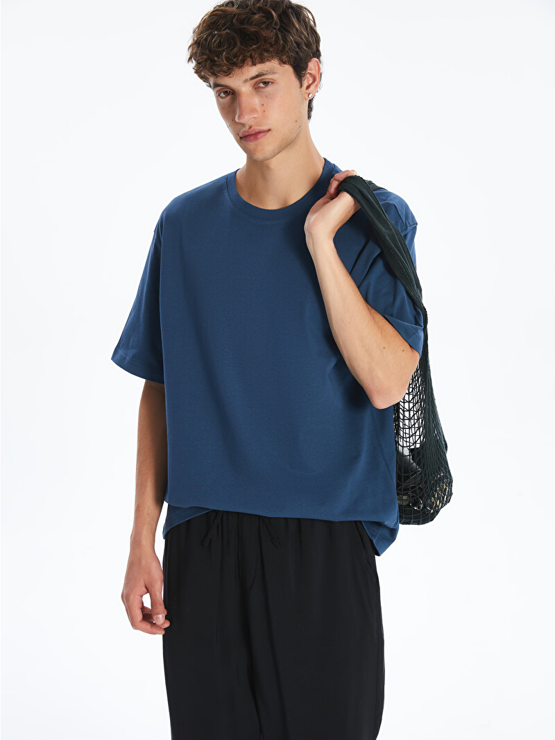 XSIDE Crew Neck Jersey Men's T-Shirt - S52693Z8-VX8 - LC Waikiki