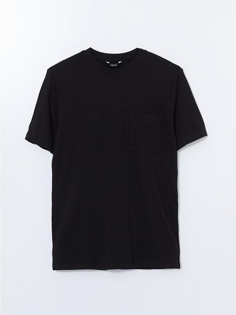 XSIDE Crew Neck Short Sleeve Men's T-Shirt - S52713Z8-CVL | LC Waikiki