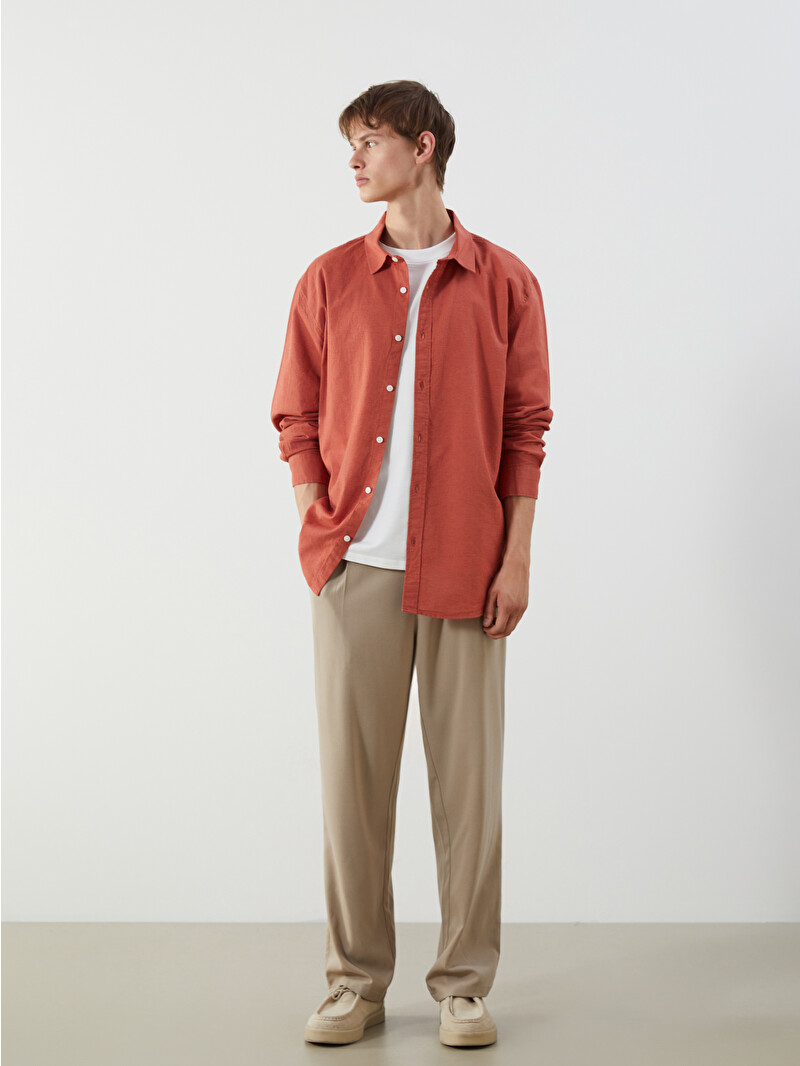 パンツ 2021SS ETHOSENS wide wool slacks beige 1 XSIDE Rahat Kalıp Erkek Pantolon - S52917Z8-Z5B | LC Waikiki