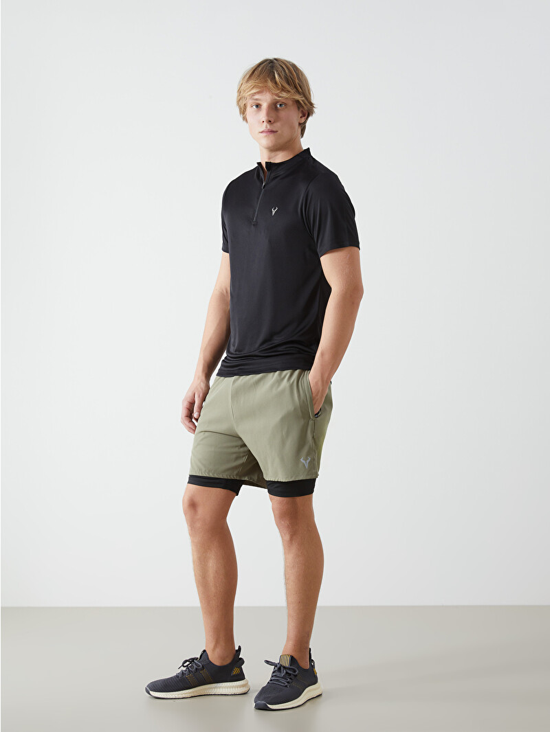 XSIDE ACTIVE Slim Fit Men's Shorts with Tights - S53048Z8-Q7M - LC