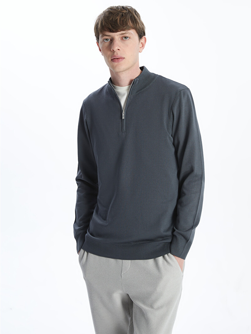 LCW Vision Funnel Neck Long Sleeve Men's Knitwear Sweater