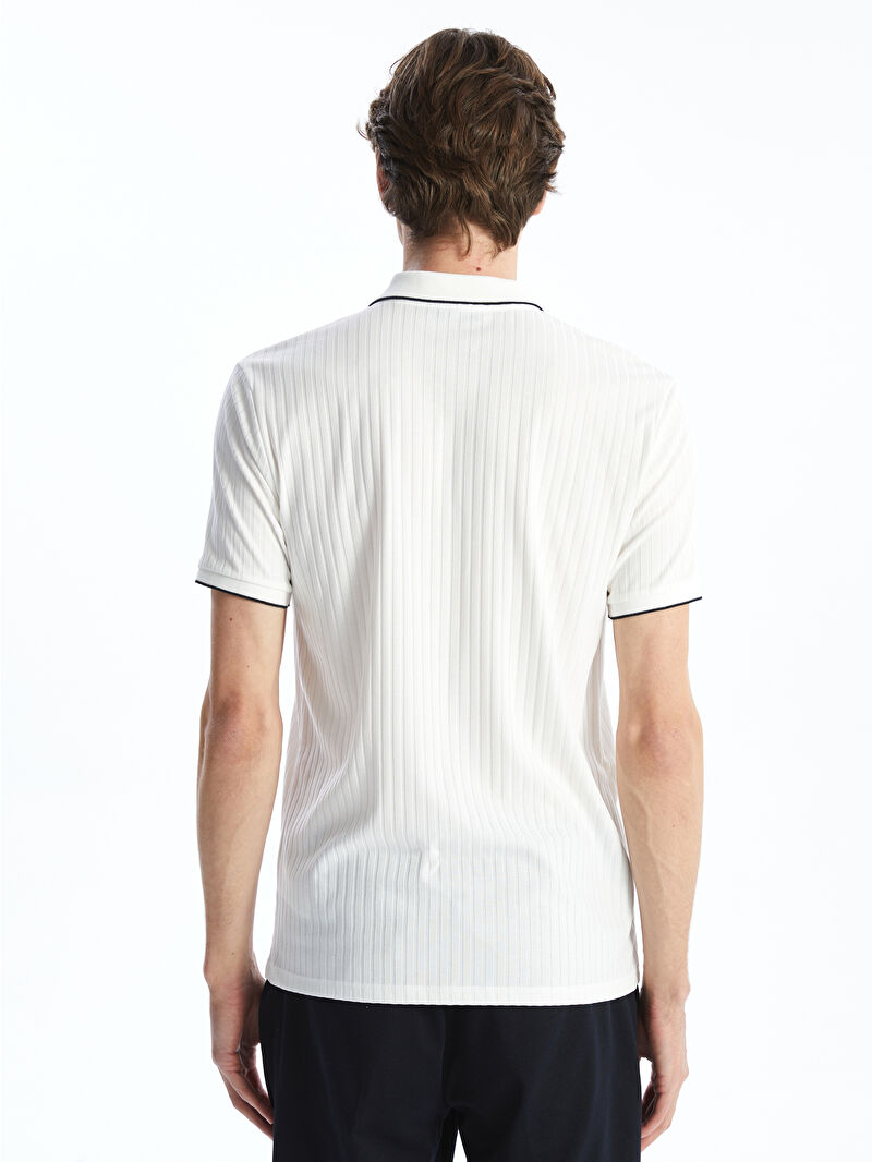 LCW Vision Polo Neck Men's Textured T-Shirt -S53481Z8-R9J