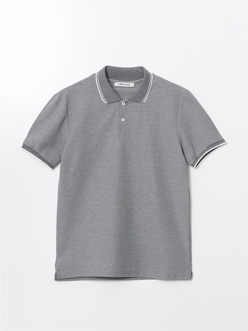 LCW Vision Polo Neck Men's Textured T-Shirt - S53482Z8-LAL - LC