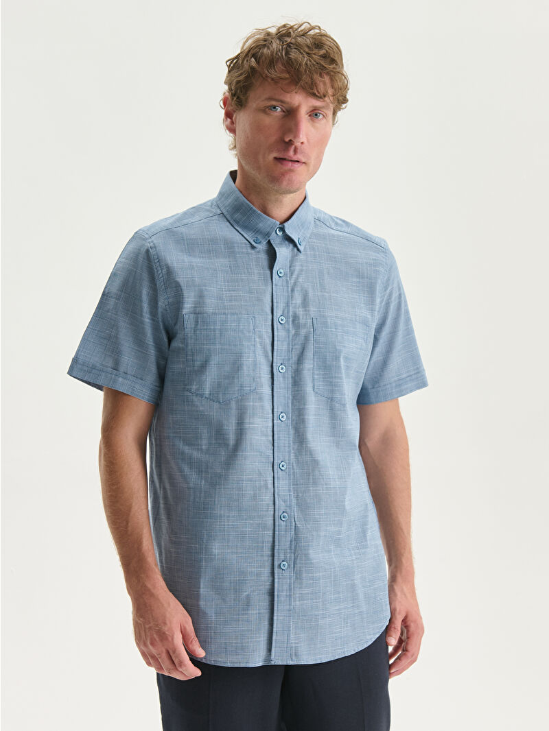 ＊＊COCO＊＊ページです☆ LCWAIKIKI Classic Regular Fit Short Sleeve Poplin Men's