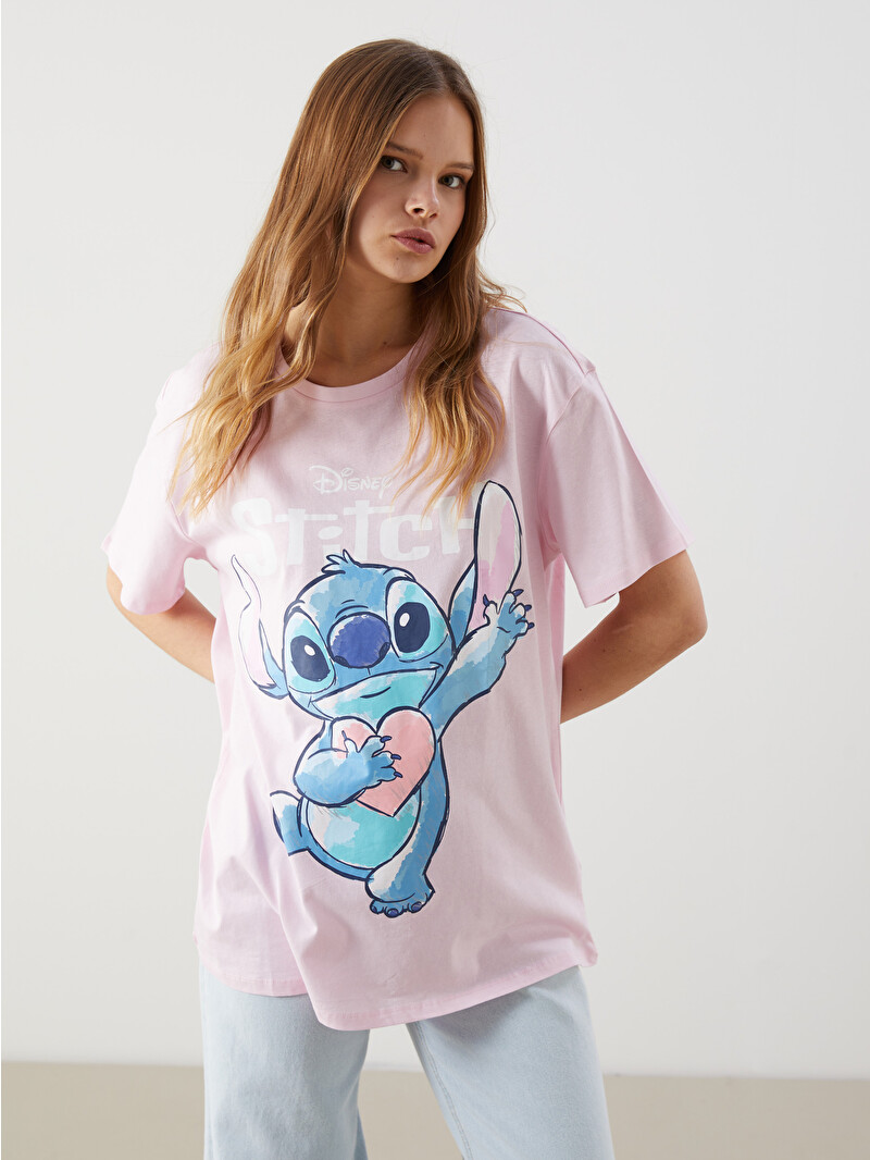 SAKURAページ XSIDE Bisiklet Yaka Stitch Baskılı Kadın Tişört - S56625Z8-YDE | LCW
