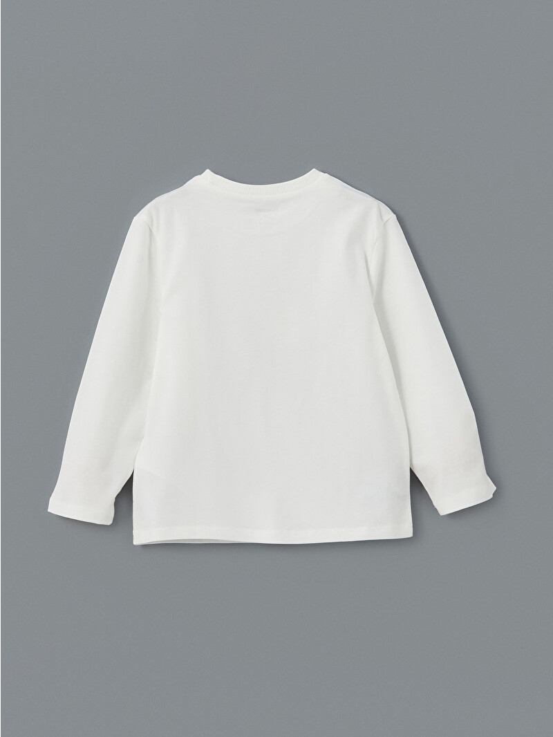 せいだろう LCW Kids Beyaz Bisiklet Yaka Baskılı Erkek Çocuk Tişört - S56797Z1