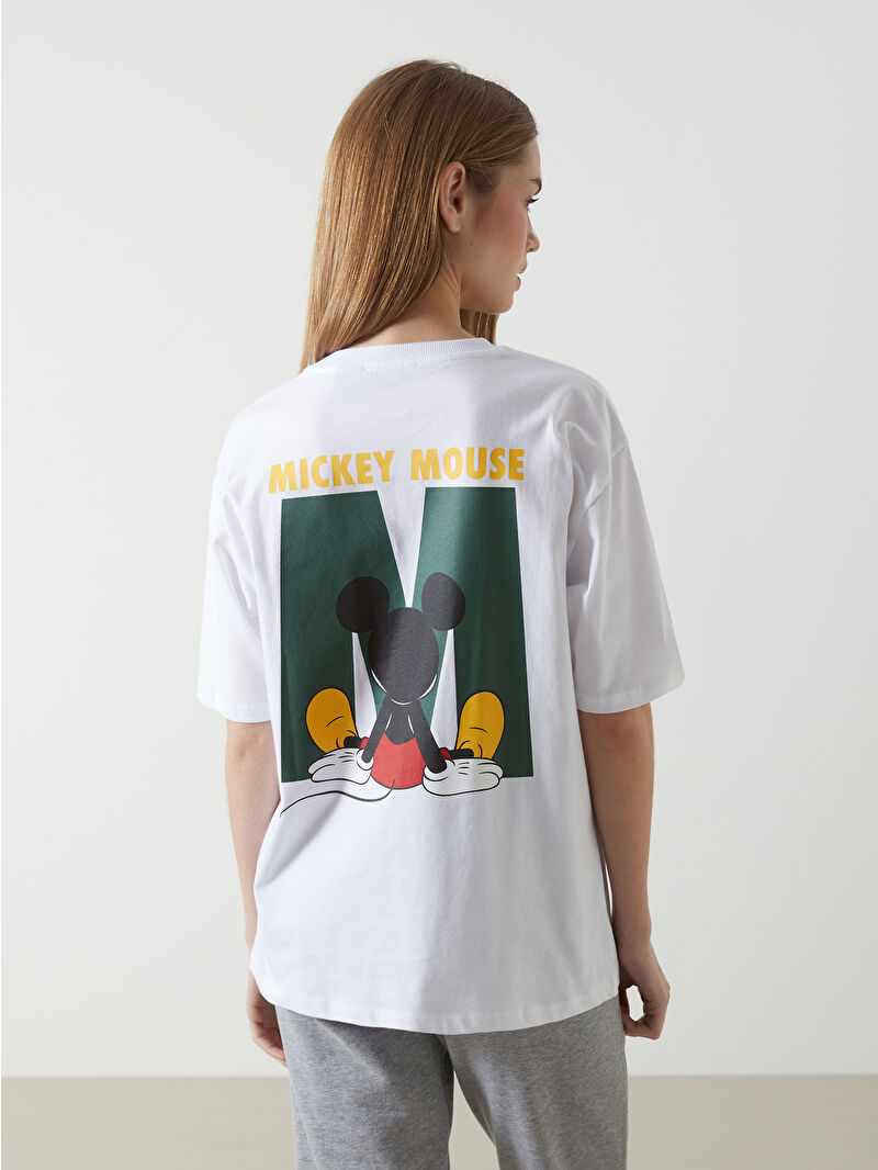 ミルク Mickey LCW Vision Mickey Mouse Printed Oversize Women's T-Shirt