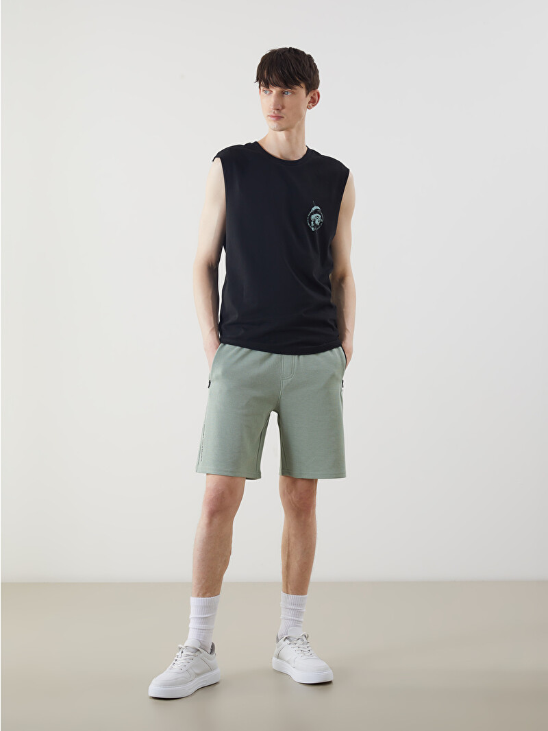 XSIDE Regular Fit Men's Pique Shorts with Drawstring Waist
