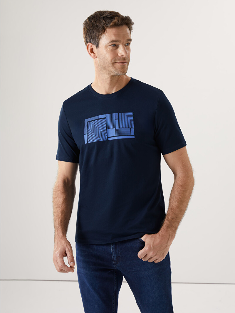 LCWAIKIKI Classic Crew Neck Printed Jersey Men's T-Shirt