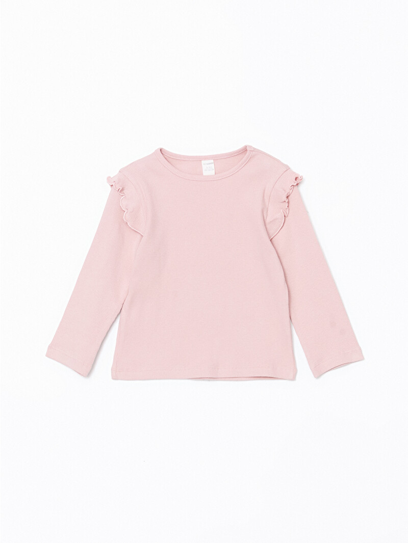 LCW Kids Bisiklet Yaka Baskılı Kız Çocuk Bluz 2'li - S59284Z1-LRA