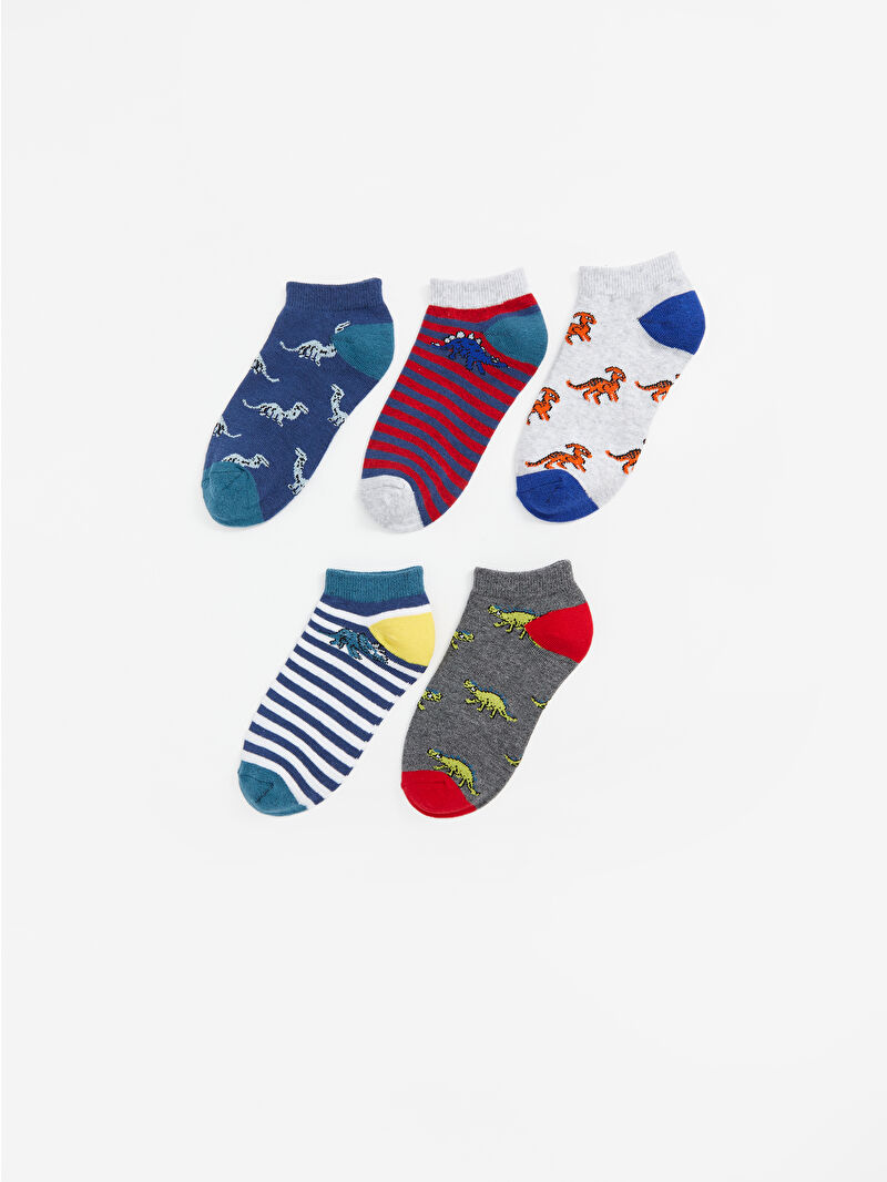 LCW Kids Patterned Boys Trainer Socks 5 Pack -S5AA23Z4-K00