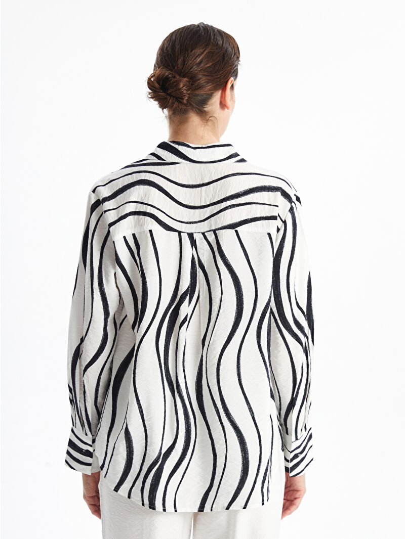 LCWAIKIKI Classic Zebra Patterned Women's Shirt -S5AC84Z8