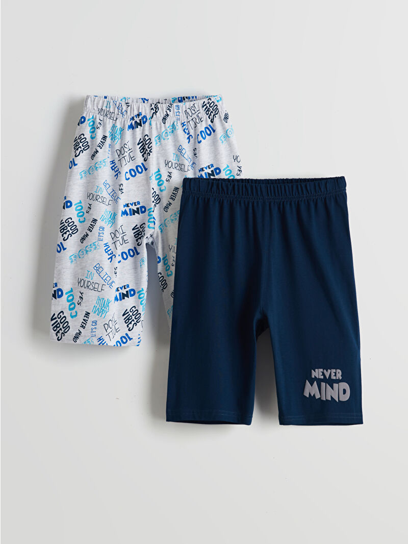 LCW Kids Elasticated Waist Boys' Pyjama Shorts 2 Pack