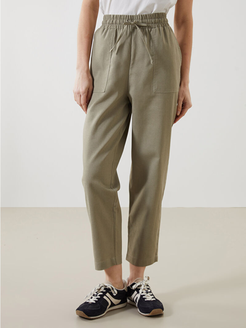 LCW Vision Carrot Fit Linen Blend Women's Trousers -S5DF42Z8