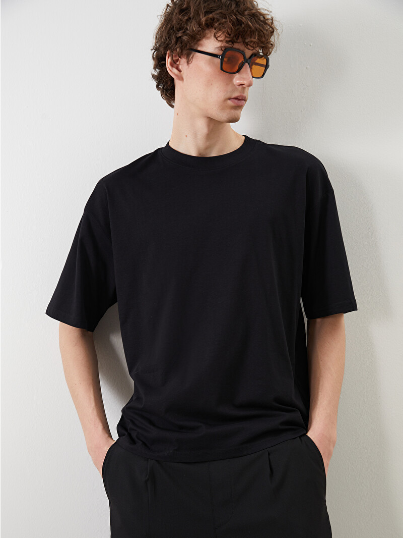 XSIDE Crew Neck Jersey Men's T-Shirt - S5EJ67Z8-CVL - LC Waikiki