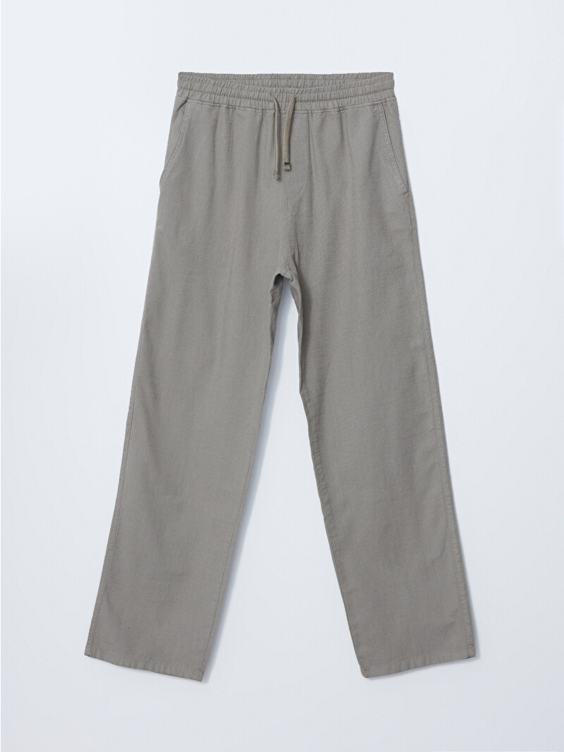 XSIDE Relaxed Fit Linen Look Men's Trousers - S5EK45Z8-Z3Q - LC
