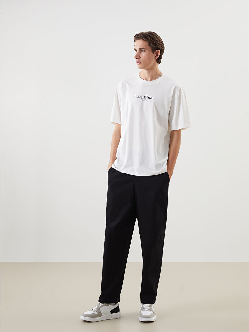 XSIDE Crew Neck New York Printed Jersey Men's T-Shirt