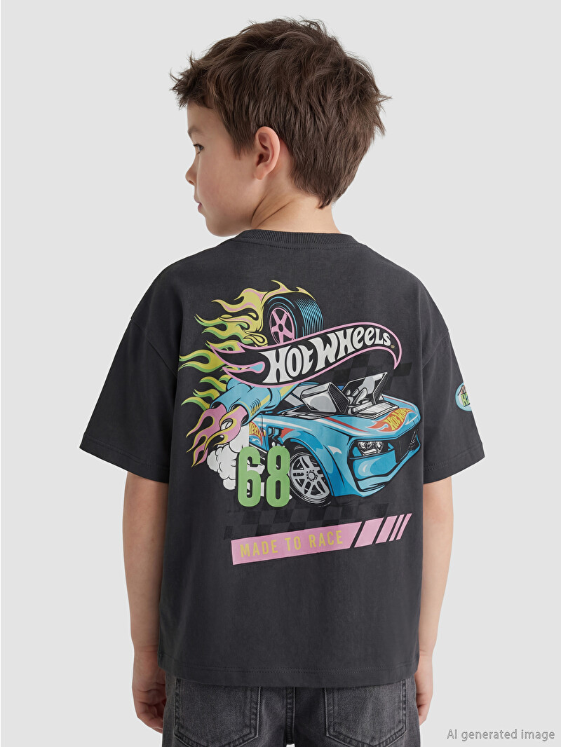 LCW Kids Hot Wheels Printed Boys' T-Shirt - S5FY60Z1-HEF - LC Waikiki