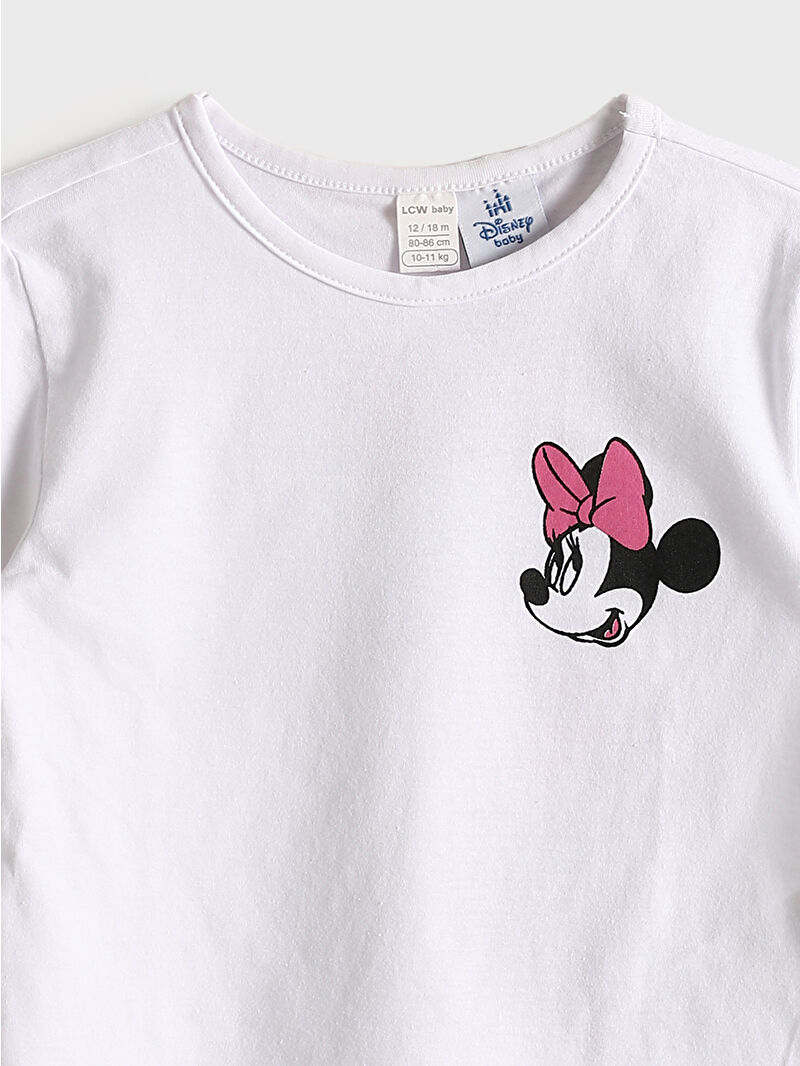 ★ codegraphy★ Disney Frame Minnie Mouse Friends Short Sle LCW baby Crew Neck Minnie Mouse Printed Short Sleeve Girls