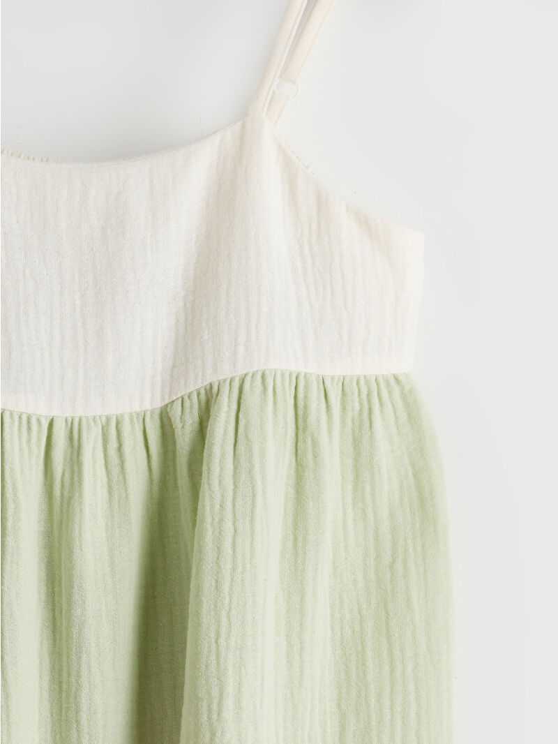 LC WAIKIKI Plain Folded Girl Dress -S5GB89Z4-FRC - LC Waikiki