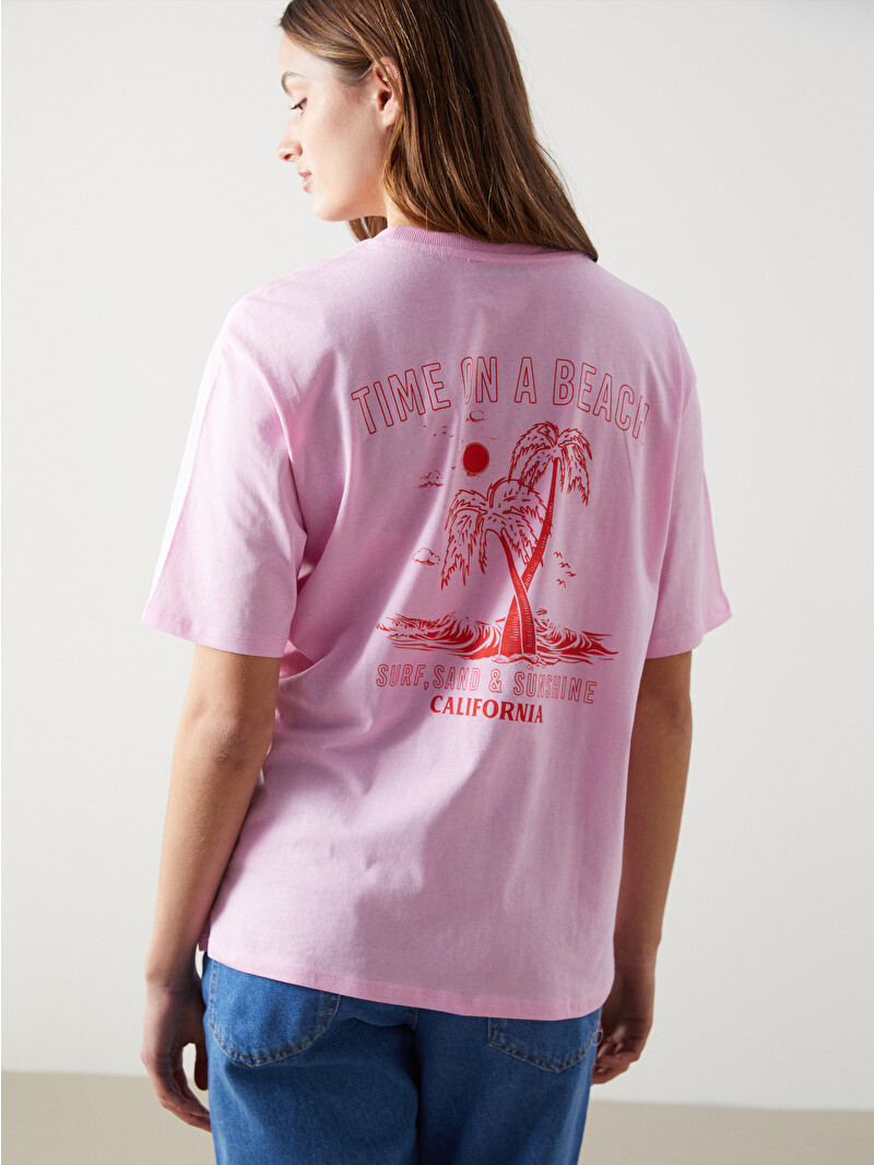 LCW Vision Crew Neck California Printed Women's T-Shirt - S5GF04Z8