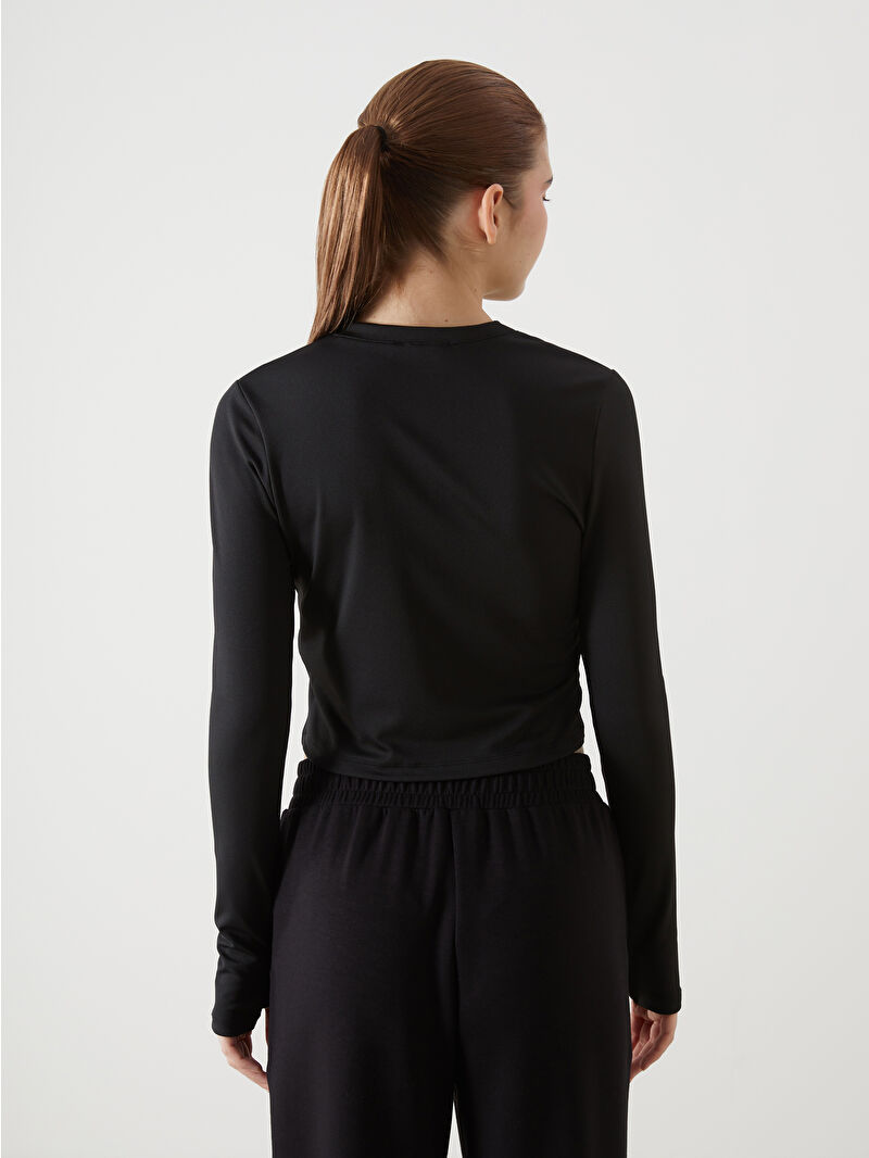 XSIDE ACTIVE Siyah Dik Yaka Kadın Fermuarlı Sweatshirt - S5GJ69Z8