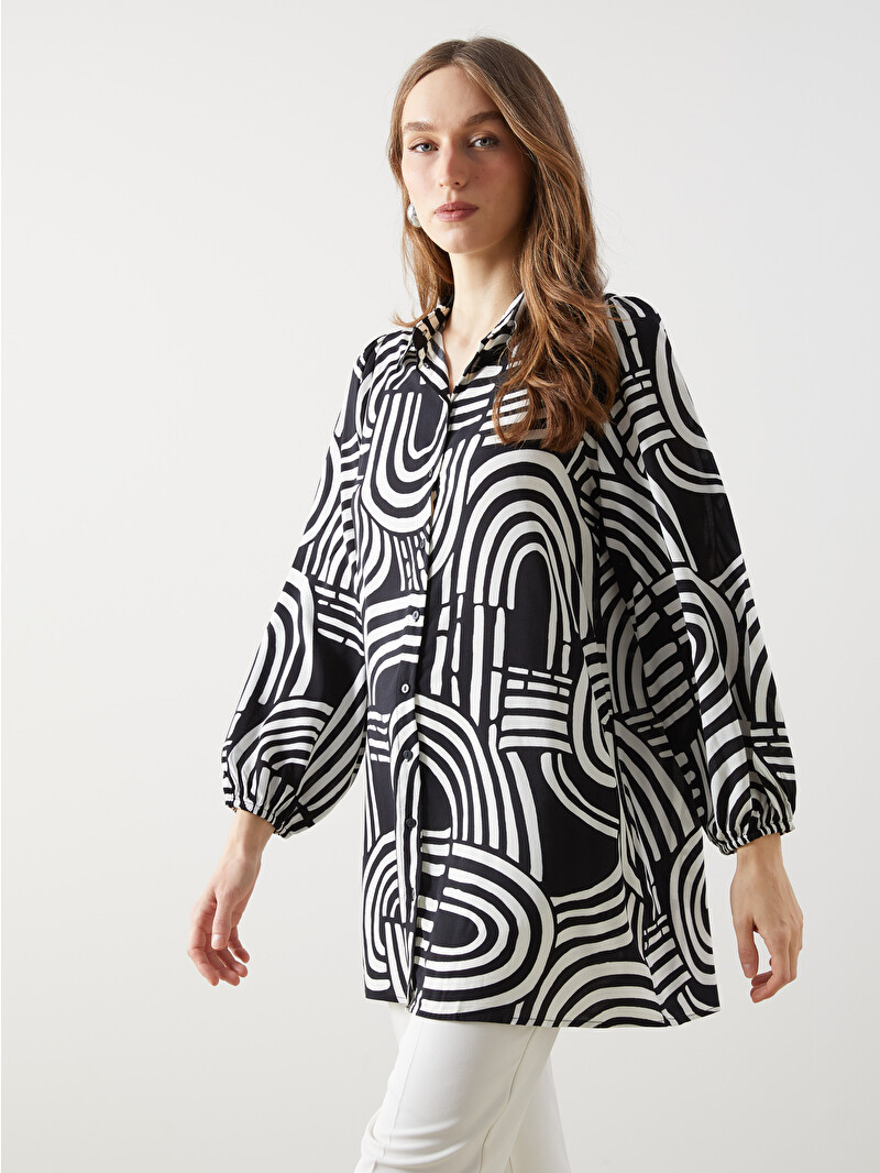 LCWAIKIKI Classic Patterned Women's Shirt Tunic - S5GK11Z8-LQJ