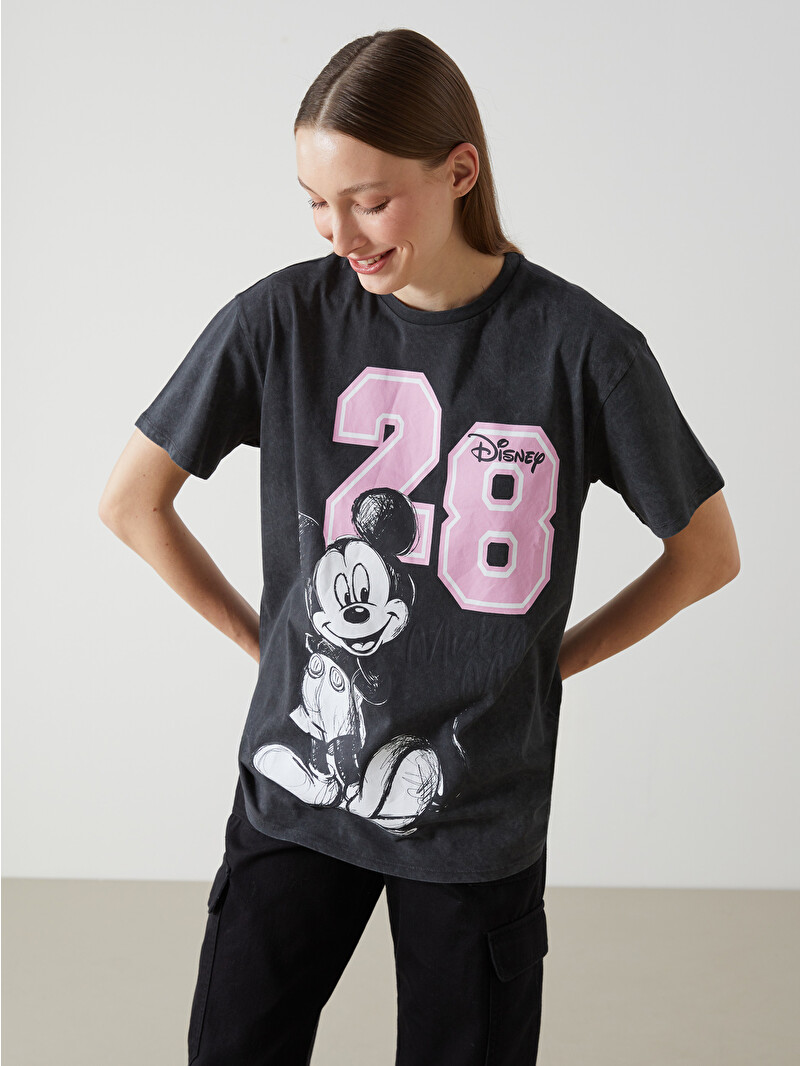 XSIDE Crew Neck Mickey Mouse Printed Women's T-Shirt - S5GV63Z8