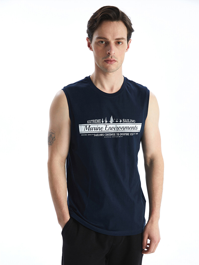 LCWAIKIKI Classic Crew Neck Printed Men's Sleeveless T-Shirt