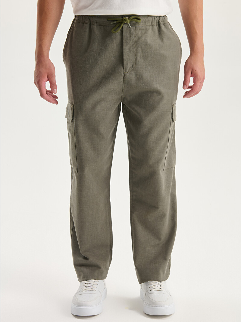XSIDE Rahat Kalıp Gabardin Erkek Kargo Pantolon - S5HF32Z8-YAG | LCW