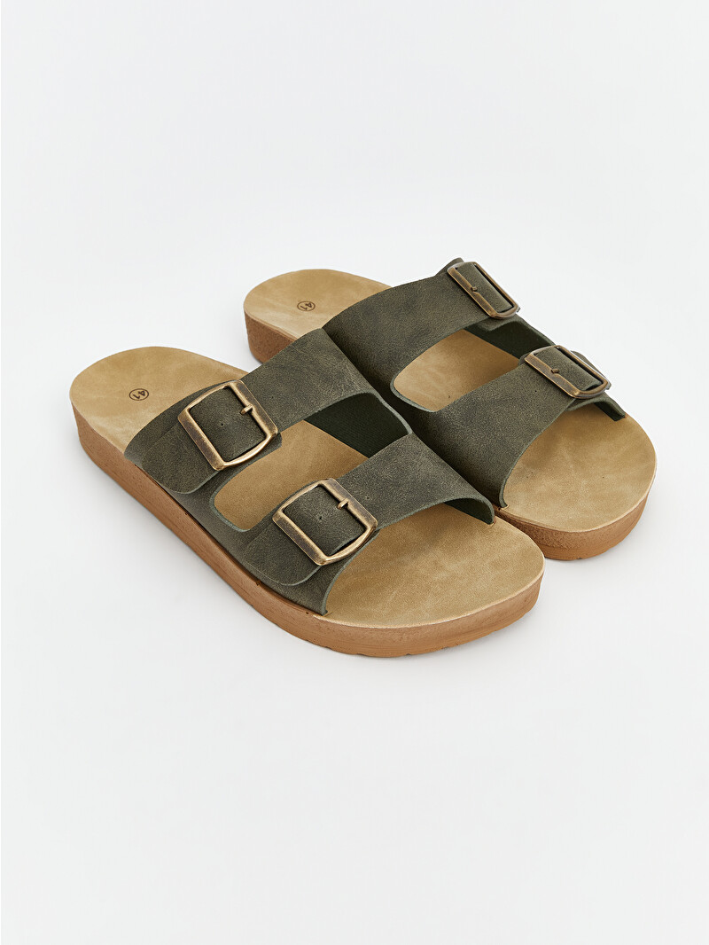 VOGUE【エルテ】vintage 木製 LCW STEPS Double Strap Men's Slider - S5HP71Z8-SYJ - LC Waikiki