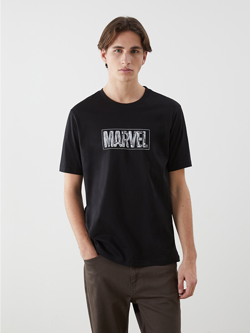 XSIDE Crew Neck Marvel Printed Jersey Men's T-Shirt - S5IB27Z8-CVL