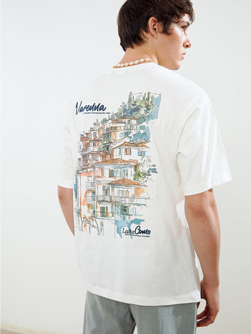 XSIDE Crew Neck Printed Jersey Men's T-Shirt -S5IM10Z8-R9J