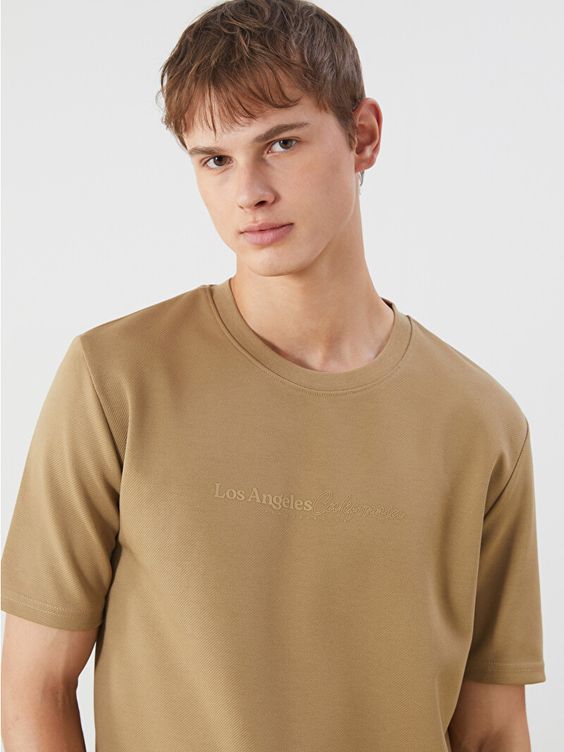 XSIDE Crew Neck Printed Jersey Men's T-Shirt - S5IM12Z8-ZTA | LC