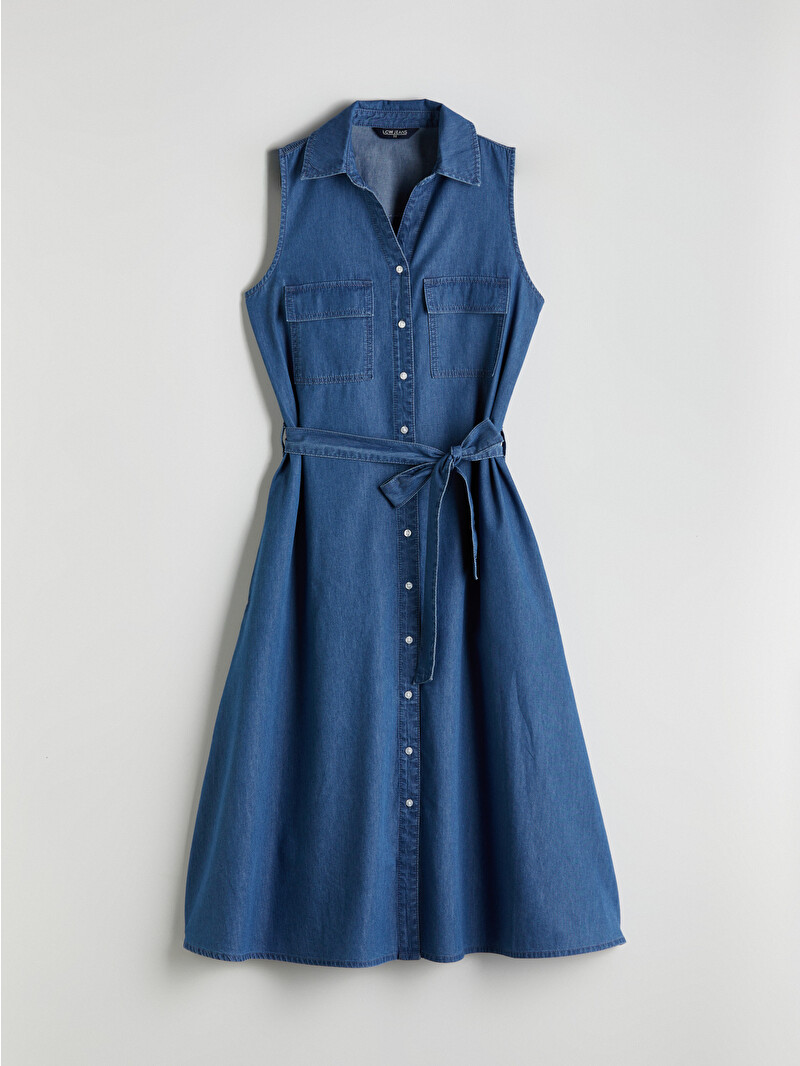 LCWAIKIKI Classic Rochie din Denim cu Guler - S5IN69Z8-563 - LC