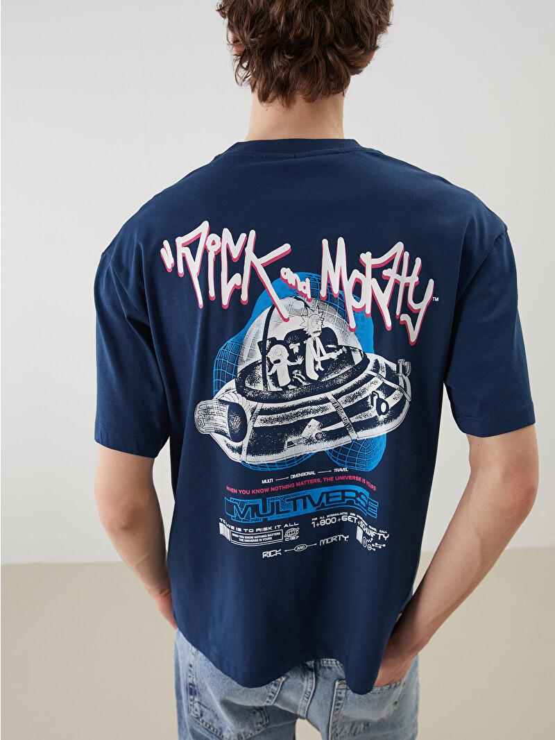 XSIDE Crew Neck Rick and Morty Printed Jersey Men's T-Shirt