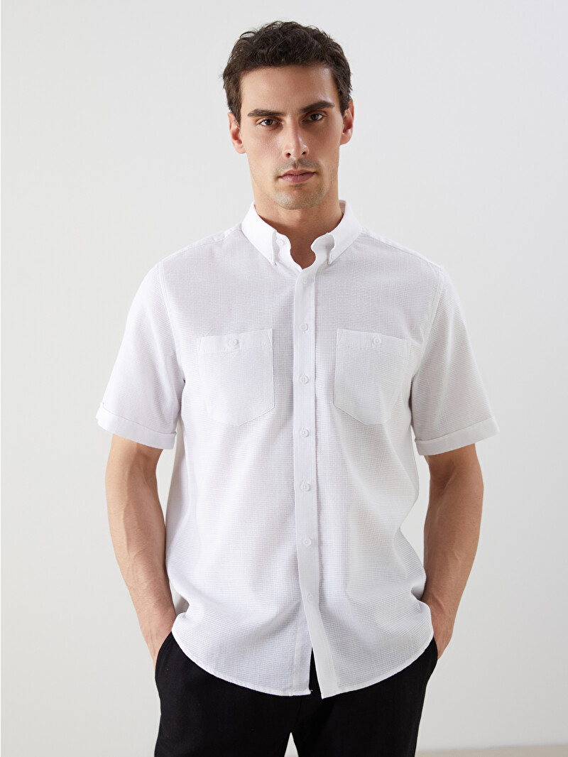 LCWAIKIKI Classic Regular Fit Men's Textured Shirt - S5JJ70Z8-Q6K