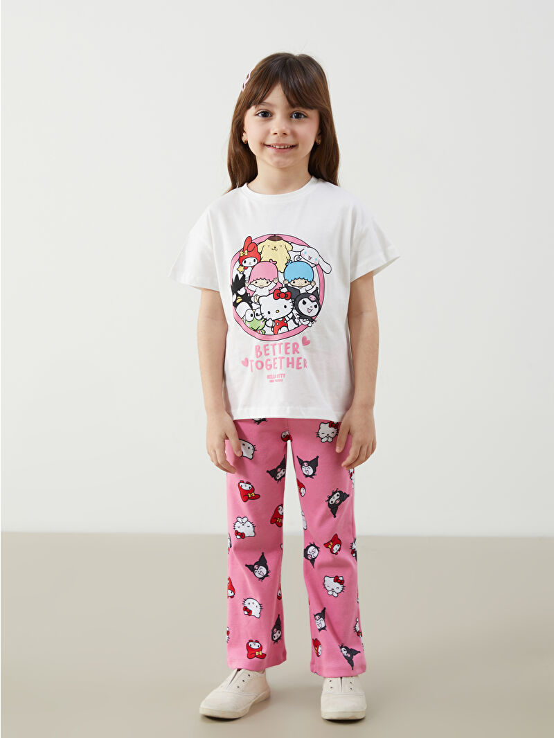 あページ LCW Kids Ekru Hello Kitty Baskılı Kız Çocuk Tişört - S5KP95Z1-R9J