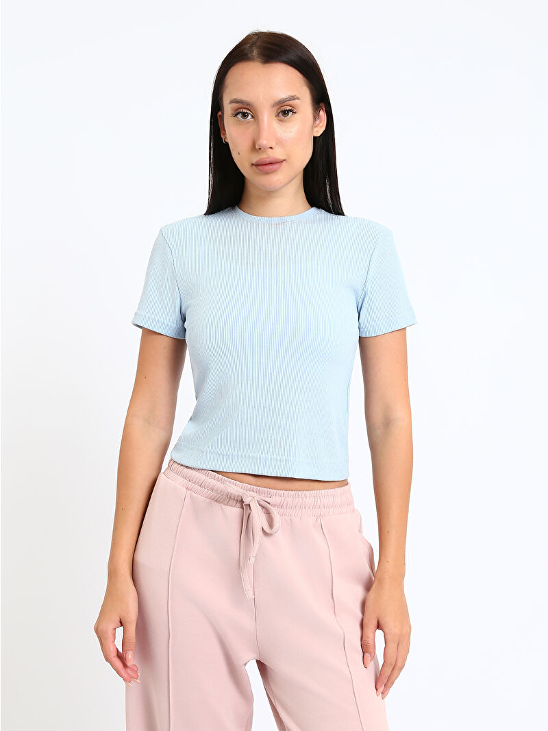 LCW Vision Crew Neck Women's Crop - S5L695Z8-QWQ - LC Waikiki