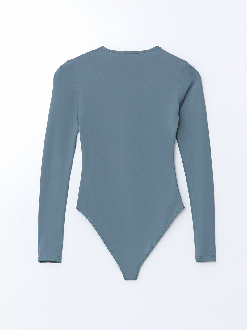 みぃ。　 LCW Vision Mavi Bisiklet Yaka Kadın Bodysuit - S5M282Z8-H1Y | LCW