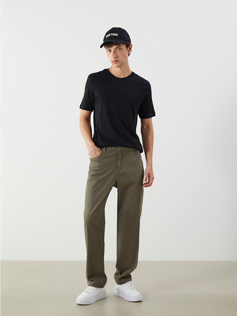 XSIDE Yeşil Slim Fit Gabardin Erkek Pantolon - S5MD65Z8-J1Q | LCW