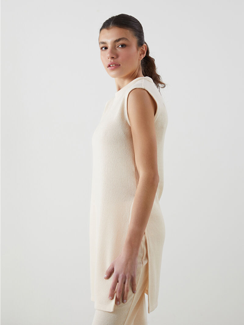 LCW Vision Crew Neck Textured Women's Tunic -S5MN39Z8-FDH