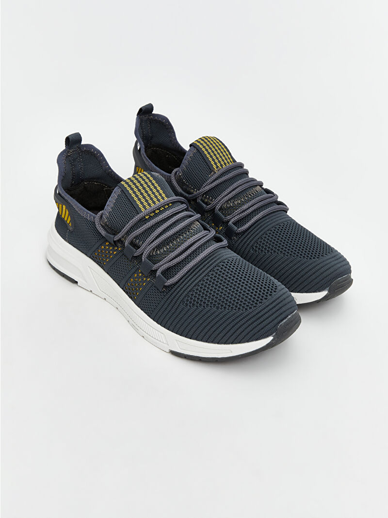 Lace-up Men's Sneakers with Mesh Detail -S5NP18Z8-CWL - LC