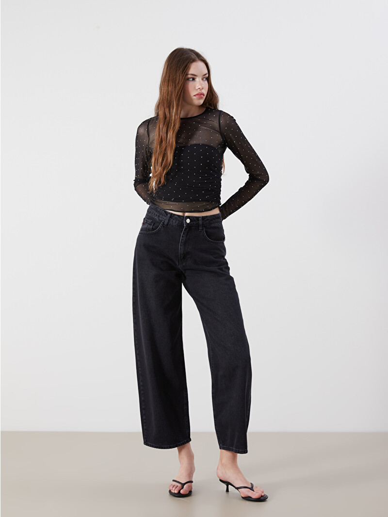 XSIDE Baggy Fit Women's Jeans - S5O497Z8-CVL - LC Waikiki